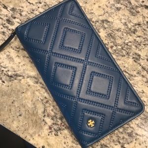 Tory Burch blue wallet